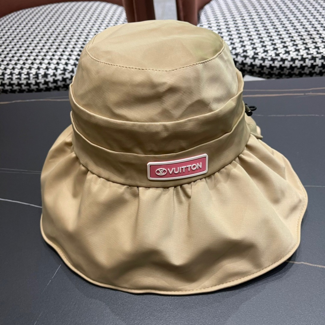  LV路易威登2025春夏款渔夫帽女夏季大檐防紫外线遮阳帽子新款时尚百搭可折叠防晒太阳帽