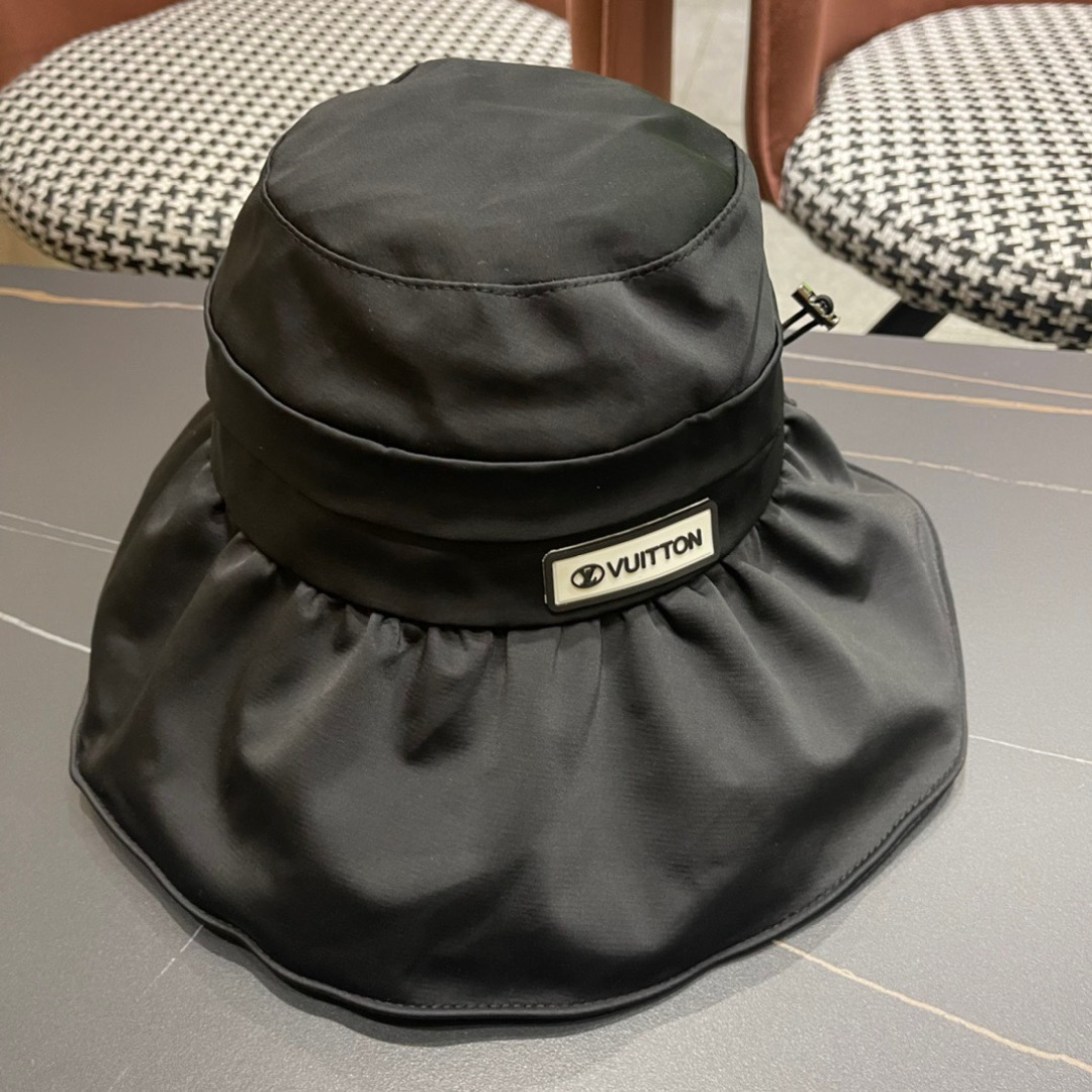  LV路易威登2025春夏款渔夫帽女夏季大檐防紫外线遮阳帽子新款时尚百搭可折叠防晒太阳帽
