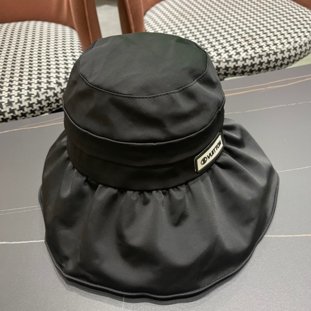  LV路易威登2025春夏款渔夫帽女夏季大檐防紫外线遮阳帽子新款时尚百搭可折叠防晒太阳帽