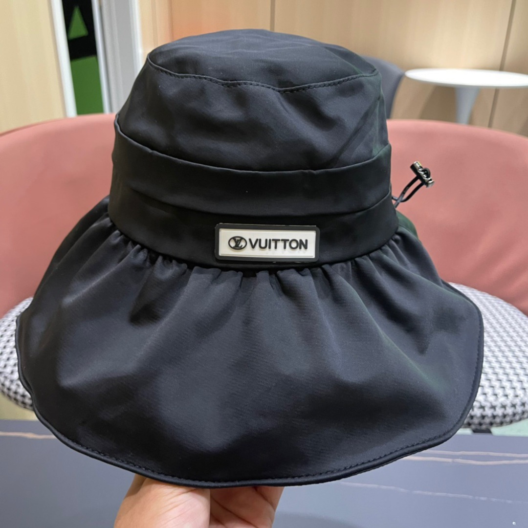  LV路易威登2025春夏款渔夫帽女夏季大檐防紫外线遮阳帽子新款时尚百搭可折叠防晒太阳帽