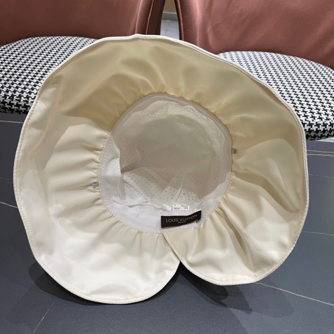  LV路易威登2025春夏款渔夫帽女夏季大檐防紫外线遮阳帽子新款时尚百搭可折叠防晒太阳帽