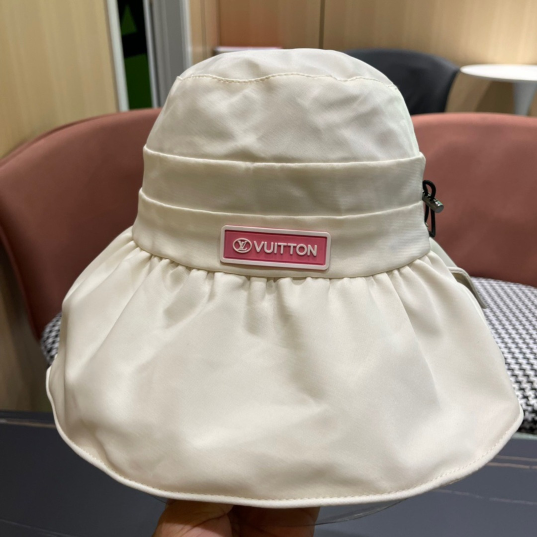 LV路易威登2025春夏款渔夫帽女夏季大檐防紫外线遮阳帽子新款时尚百搭可折叠防晒太阳帽