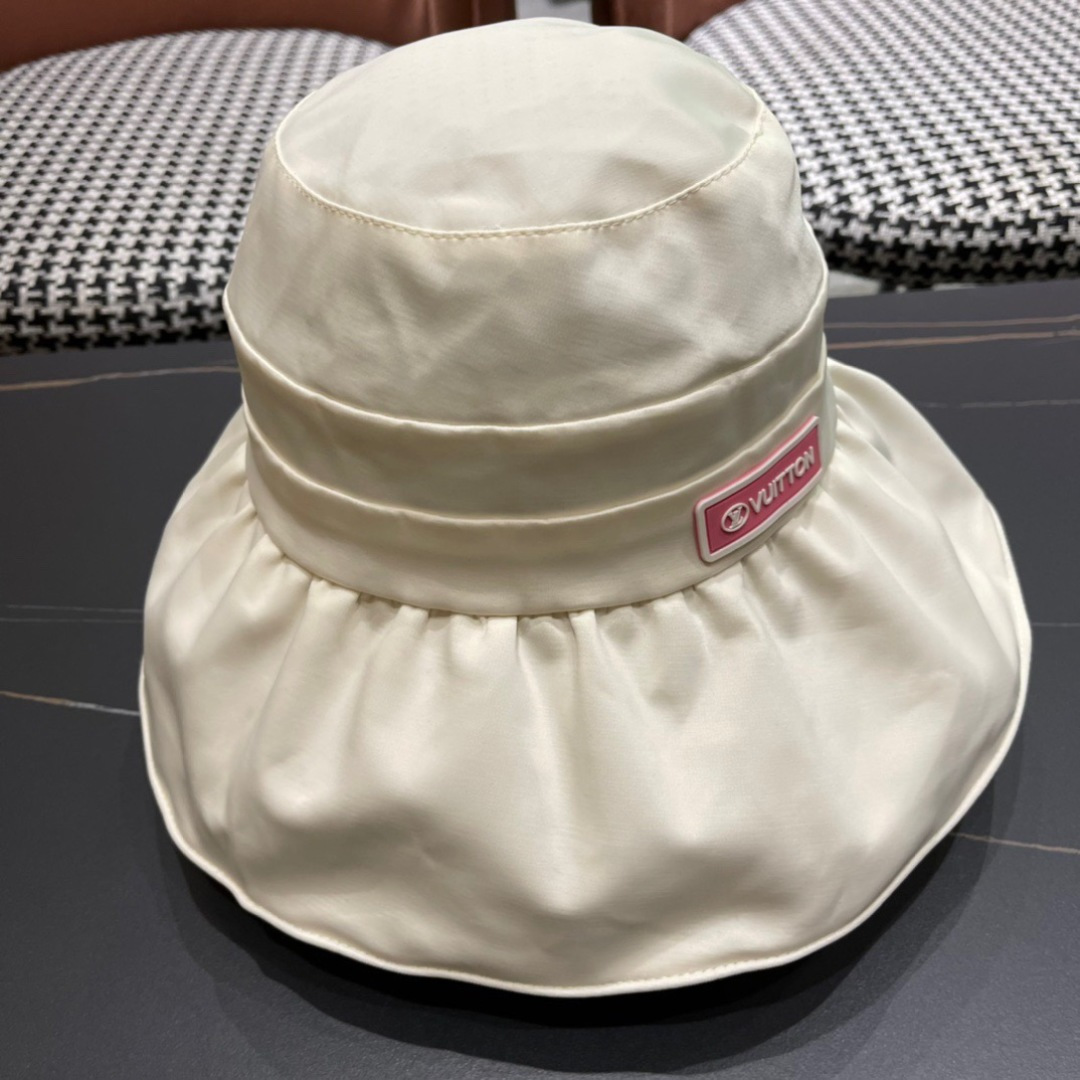  LV路易威登2025春夏款渔夫帽女夏季大檐防紫外线遮阳帽子新款时尚百搭可折叠防晒太阳帽