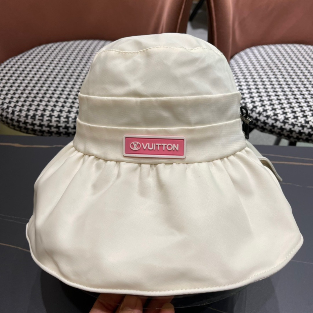  LV路易威登2025春夏款渔夫帽女夏季大檐防紫外线遮阳帽子新款时尚百搭可折叠防晒太阳帽