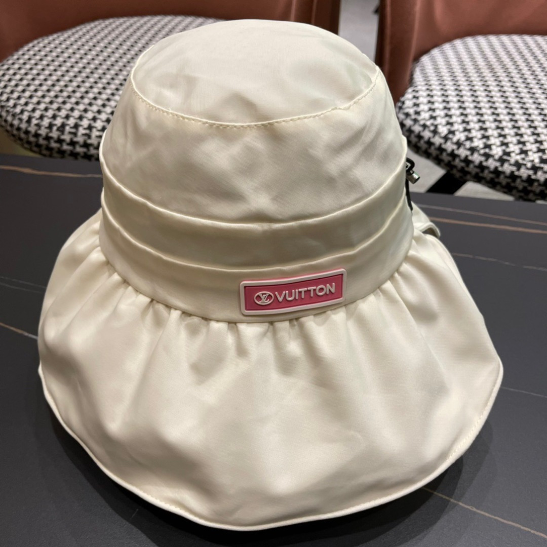 LV路易威登2025春夏款渔夫帽女夏季大檐防紫外线遮阳帽子新款时尚百搭可折叠防晒太阳帽