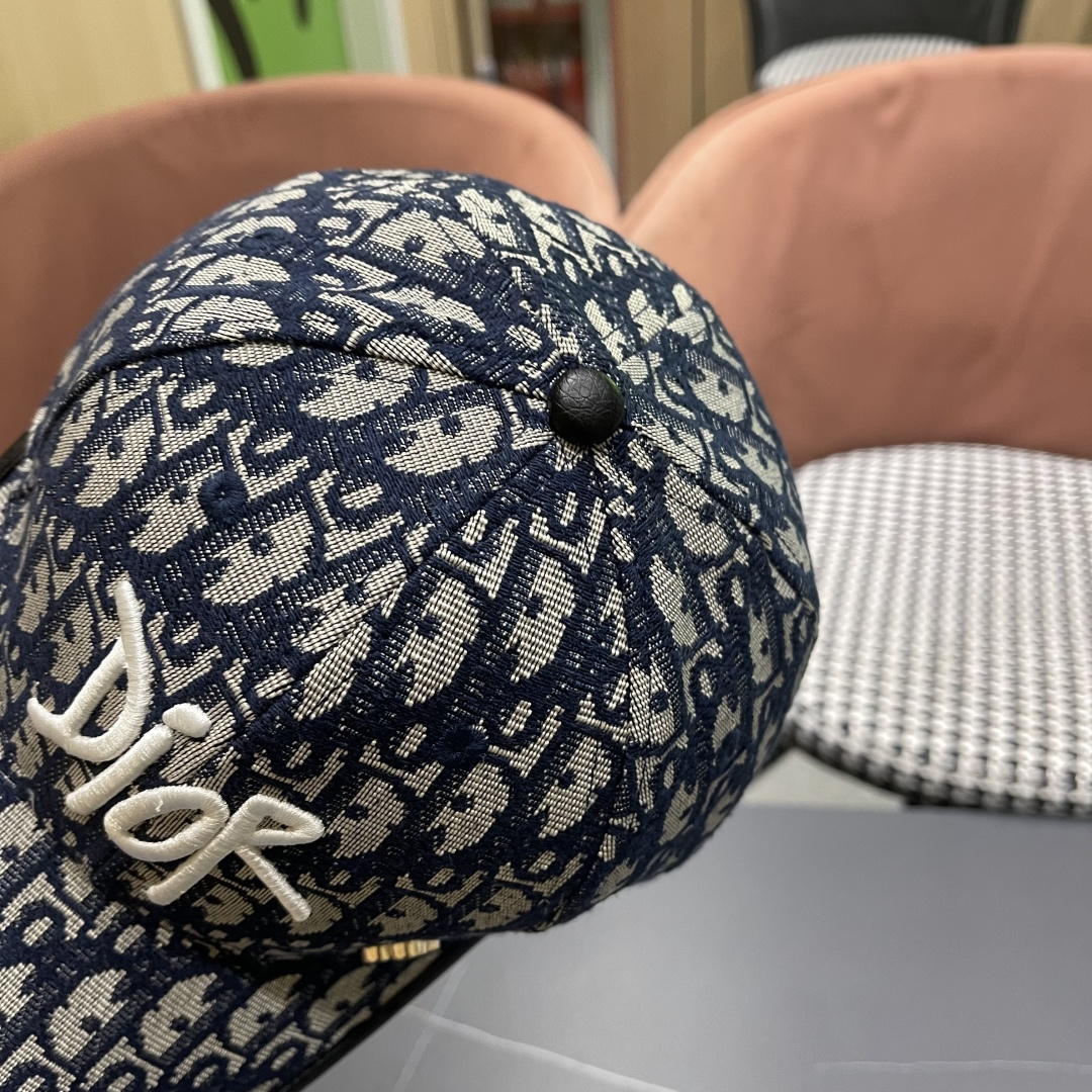  Dior(迪奥)2025新款原单棒球帽， Dior老花，复古韵味十足，专柜断货热门，11开模订制，原版