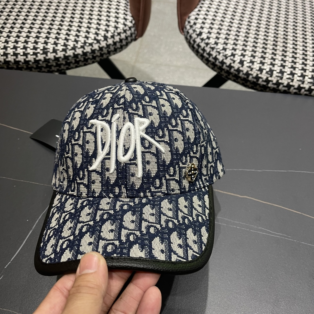  Dior(迪奥)2025新款原单棒球帽， Dior老花，复古韵味十足，专柜断货热门，11开模订制，原版