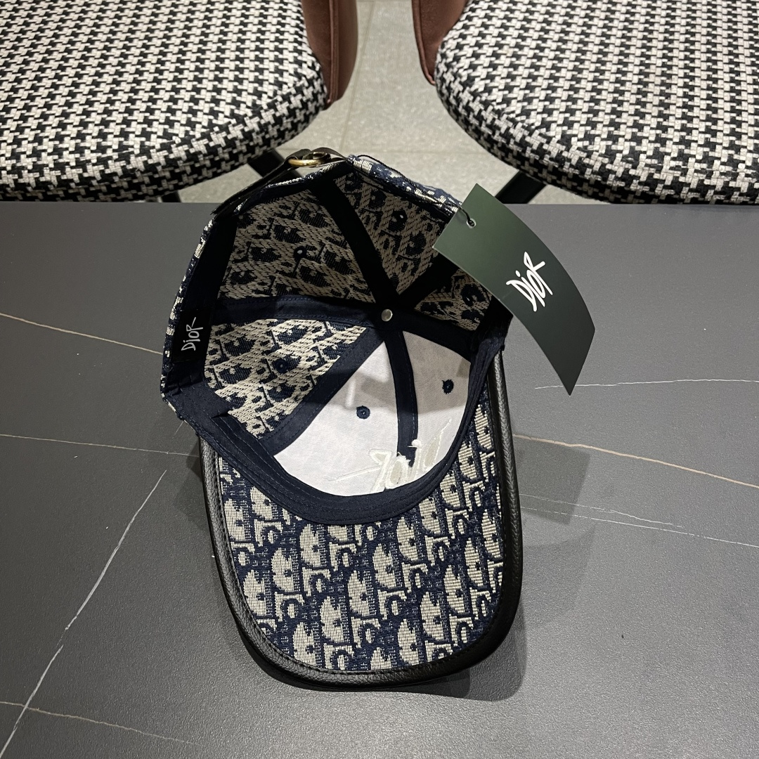  Dior(迪奥)2025新款原单棒球帽， Dior老花，复古韵味十足，专柜断货热门，11开模订制，原版