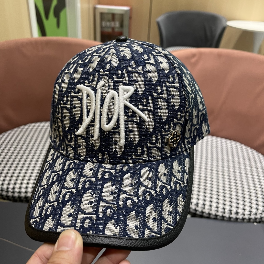  Dior(迪奥)2025新款原单棒球帽， Dior老花，复古韵味十足，专柜断货热门，11开模订制，原版