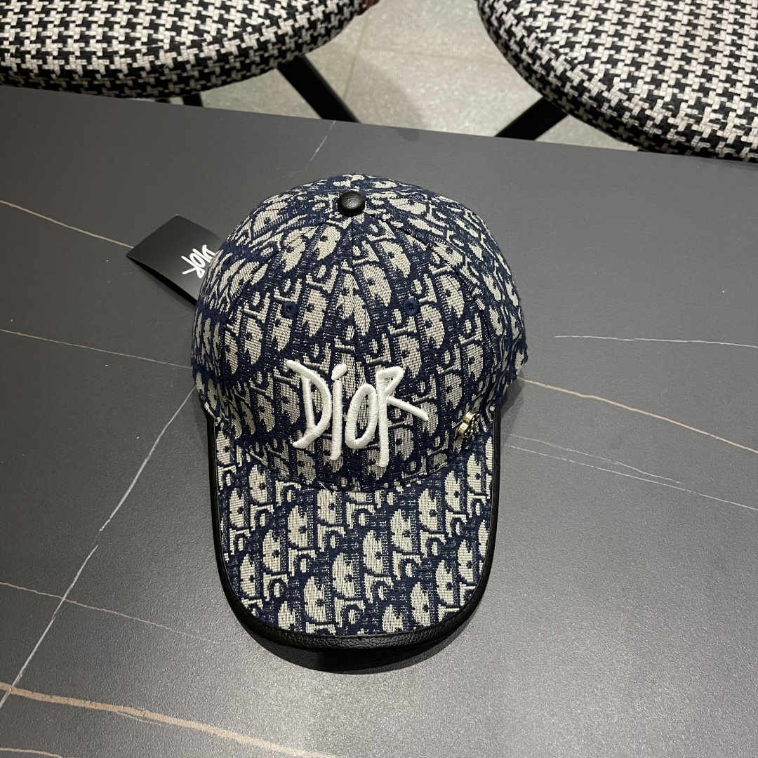  Dior(迪奥)2025新款原单棒球帽， Dior老花，复古韵味十足，专柜断货热门，11开模订制，原版