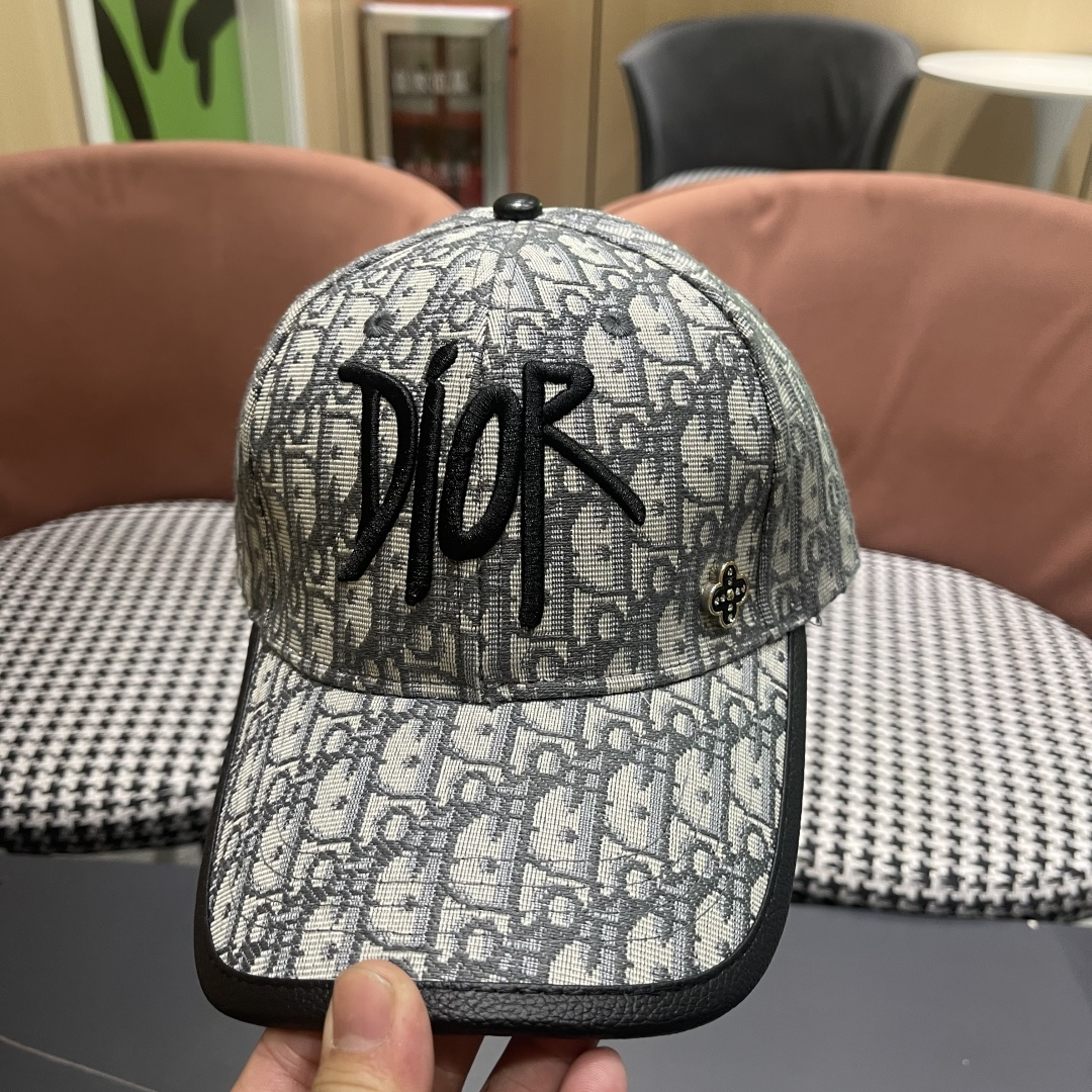  Dior(迪奥)2025新款原单棒球帽， Dior老花，复古韵味十足，专柜断货热门，11开模订制，原版