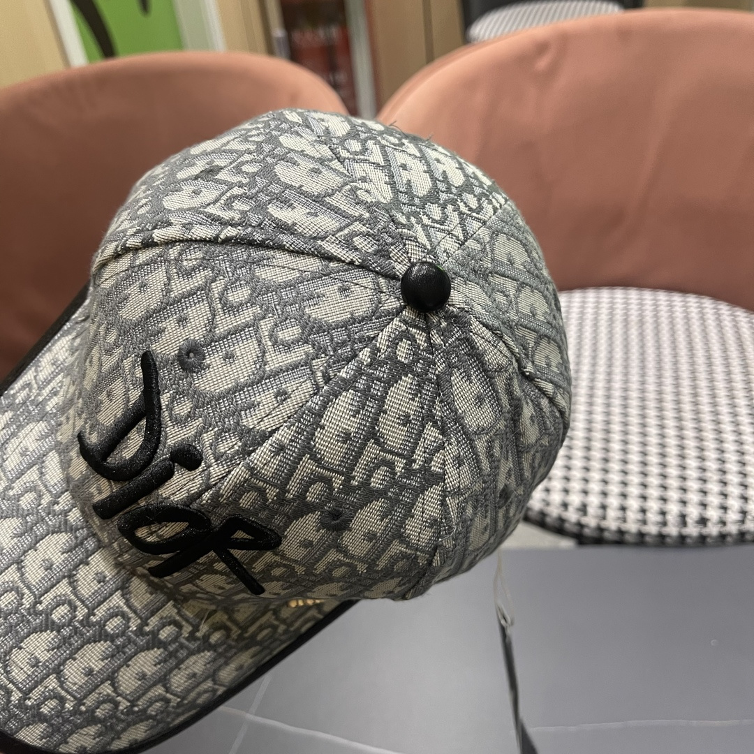  Dior(迪奥)2025新款原单棒球帽， Dior老花，复古韵味十足，专柜断货热门，11开模订制，原版