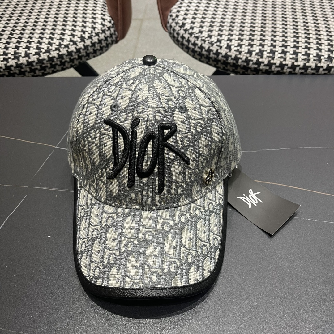  Dior(迪奥)2025新款原单棒球帽， Dior老花，复古韵味十足，专柜断货热门，11开模订制，原版