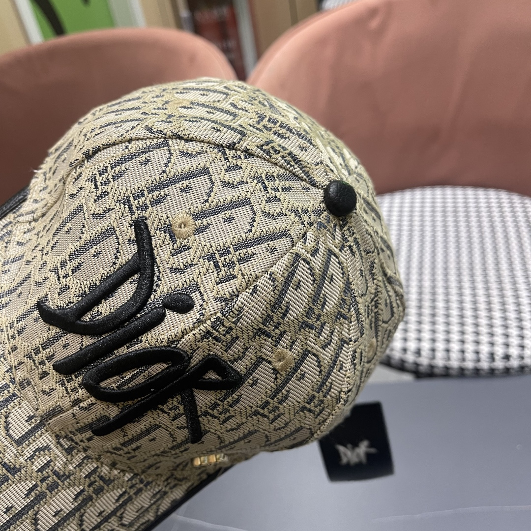  Dior(迪奥)2025新款原单棒球帽， Dior老花，复古韵味十足，专柜断货热门，11开模订制，原版