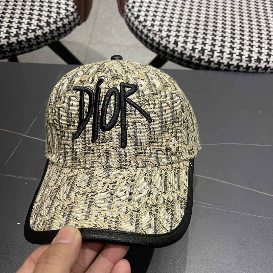  Dior(迪奥)2025新款原单棒球帽， Dior老花，复古韵味十足，专柜断货热门，11开模订制，原版