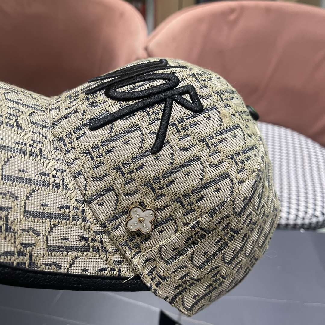  Dior(迪奥)2025新款原单棒球帽， Dior老花，复古韵味十足，专柜断货热门，11开模订制，原版