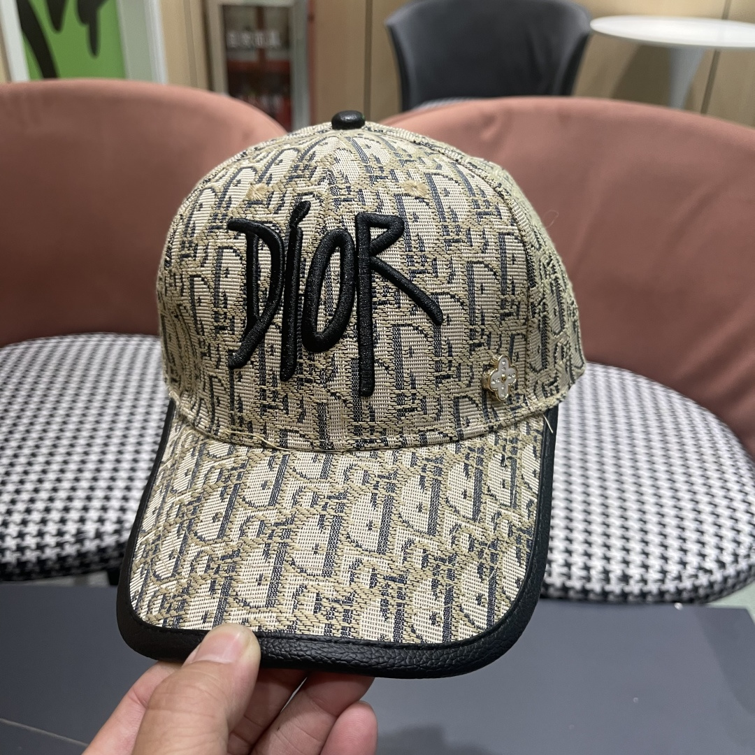  Dior(迪奥)2025新款原单棒球帽， Dior老花，复古韵味十足，专柜断货热门，11开模订制，原版