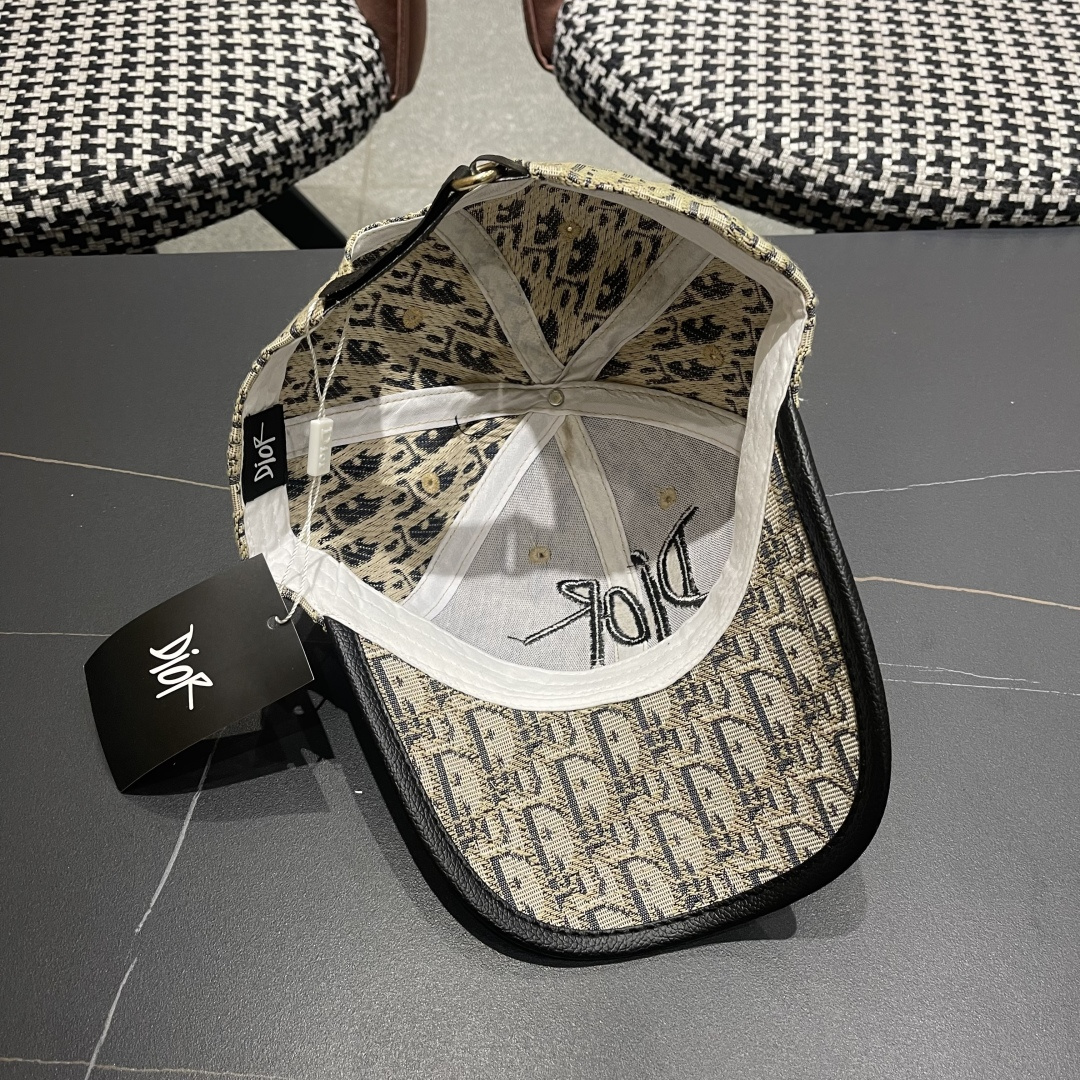  Dior(迪奥)2025新款原单棒球帽， Dior老花，复古韵味十足，专柜断货热门，11开模订制，原版