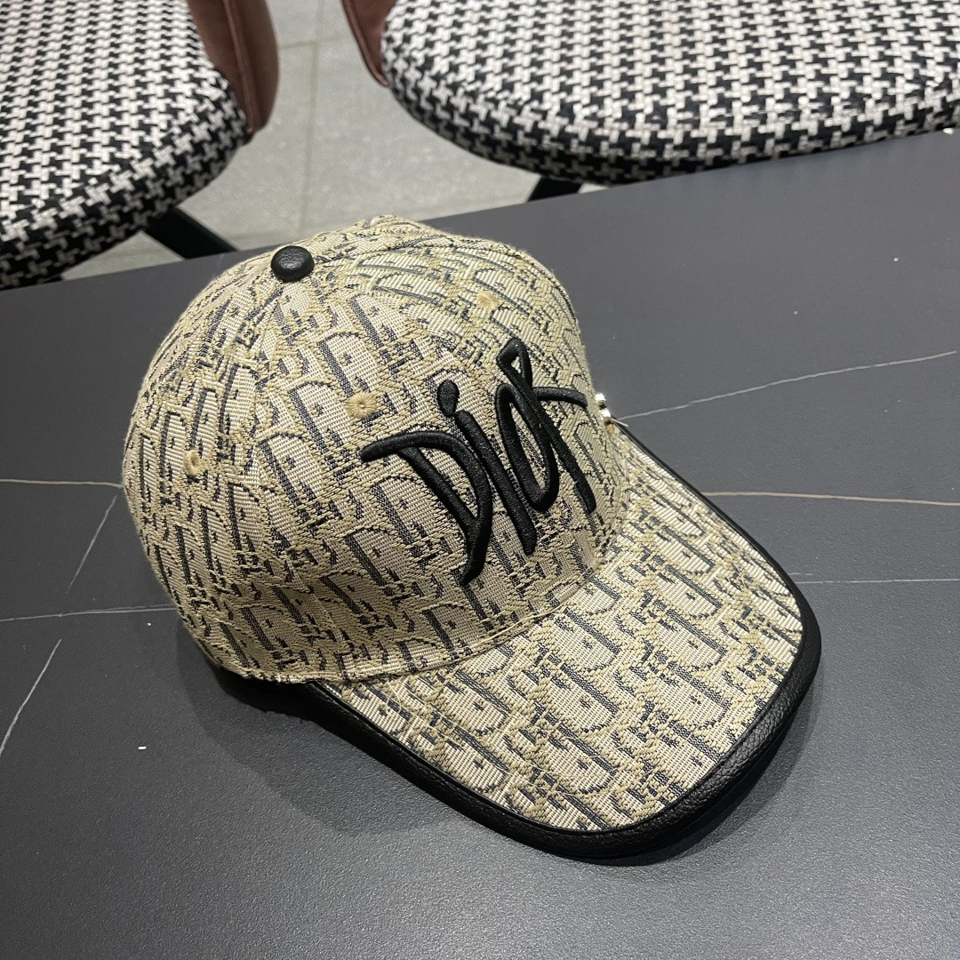  Dior(迪奥)2025新款原单棒球帽， Dior老花，复古韵味十足，专柜断货热门，11开模订制，原版