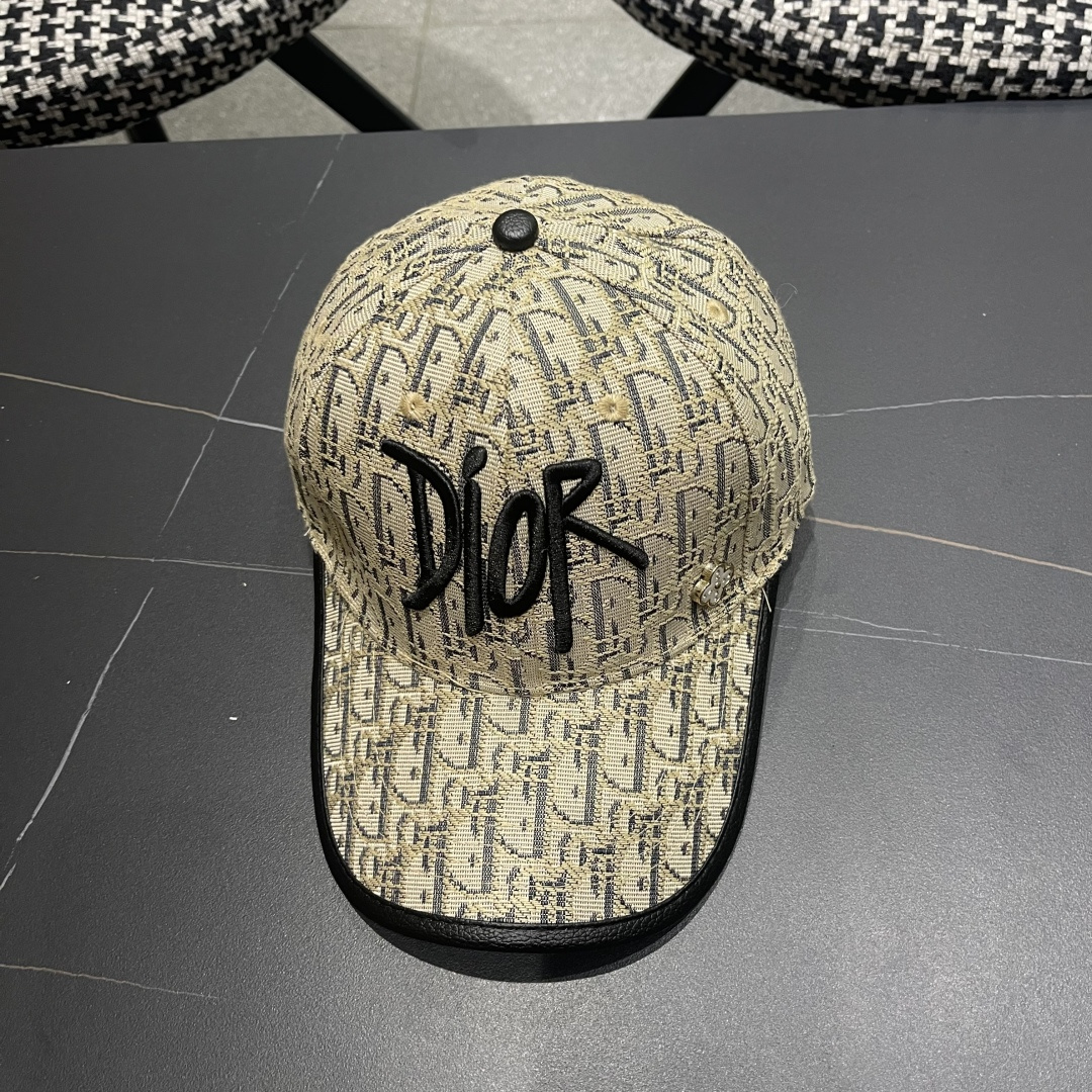  Dior(迪奥)2025新款原单棒球帽， Dior老花，复古韵味十足，专柜断货热门，11开模订制，原版