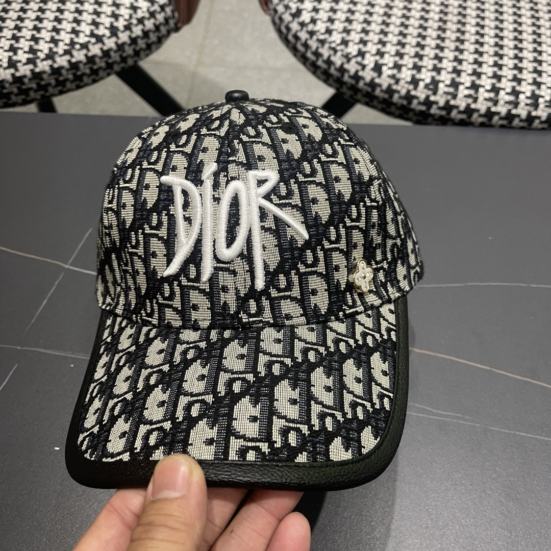  Dior(迪奥)2025新款原单棒球帽， Dior老花，复古韵味十足，专柜断货热门，11开模订制，原版