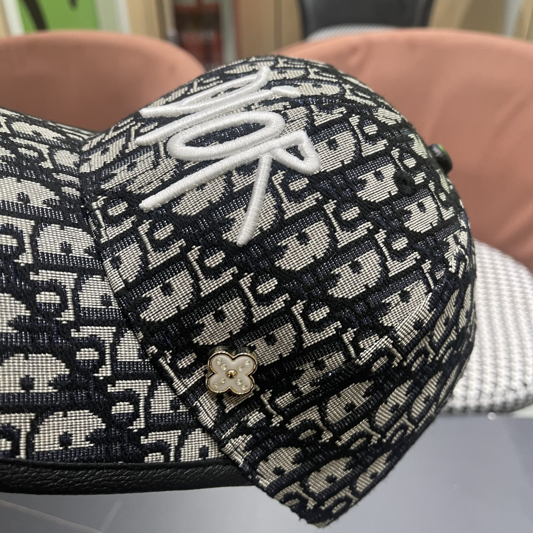  Dior(迪奥)2025新款原单棒球帽， Dior老花，复古韵味十足，专柜断货热门，11开模订制，原版