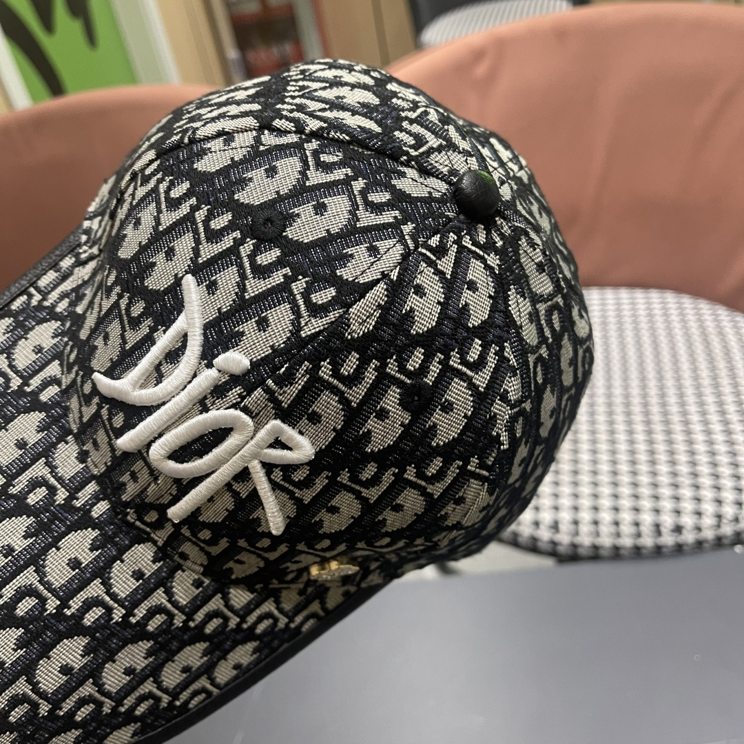  Dior(迪奥)2025新款原单棒球帽， Dior老花，复古韵味十足，专柜断货热门，11开模订制，原版