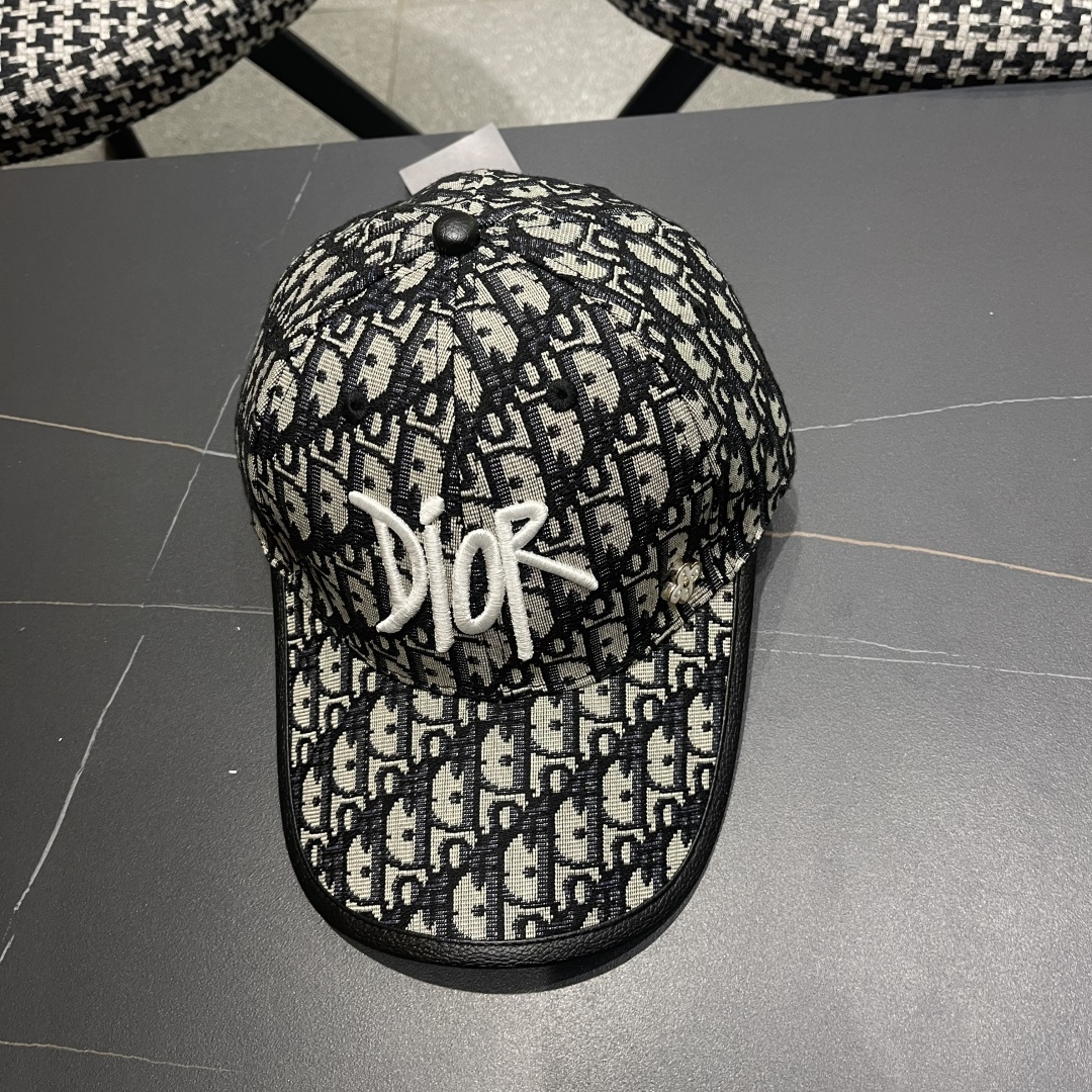  Dior(迪奥)2025新款原单棒球帽， Dior老花，复古韵味十足，专柜断货热门，11开模订制，原版