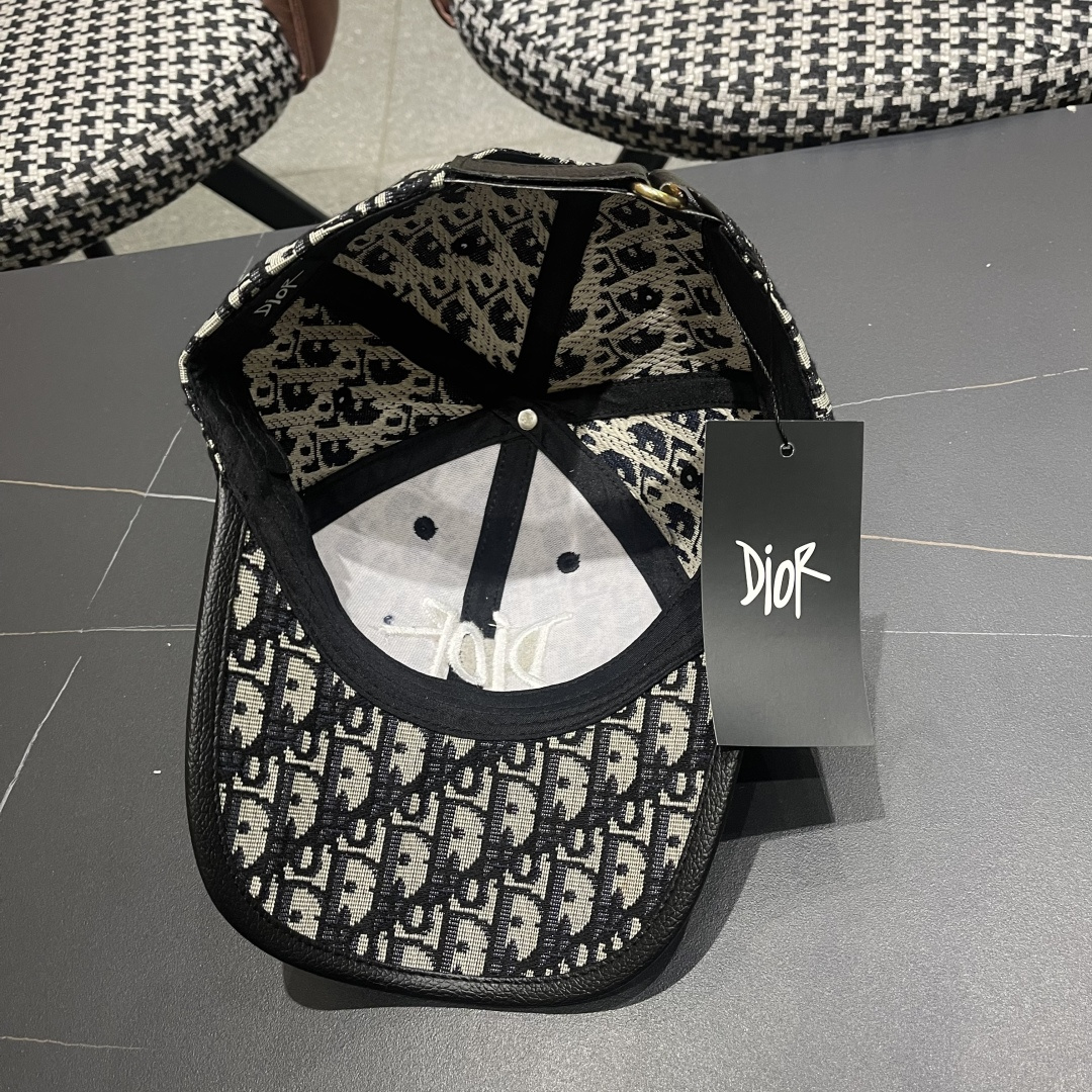  Dior(迪奥)2025新款原单棒球帽， Dior老花，复古韵味十足，专柜断货热门，11开模订制，原版