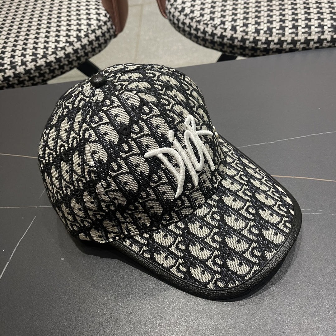  Dior(迪奥)2025新款原单棒球帽， Dior老花，复古韵味十足，专柜断货热门，11开模订制，原版