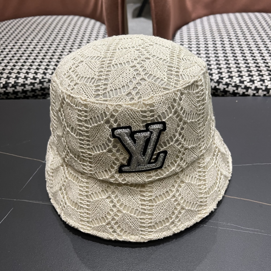 [LV Hats]Louis Vuitton lv2025 spring and summer thin hollow knitted fisherman