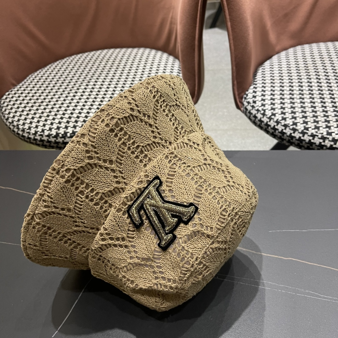  路易威登lv 2025春夏季薄款镂空针织渔夫帽子女休闲
百搭遮阳防晒盆帽大头国品脸小