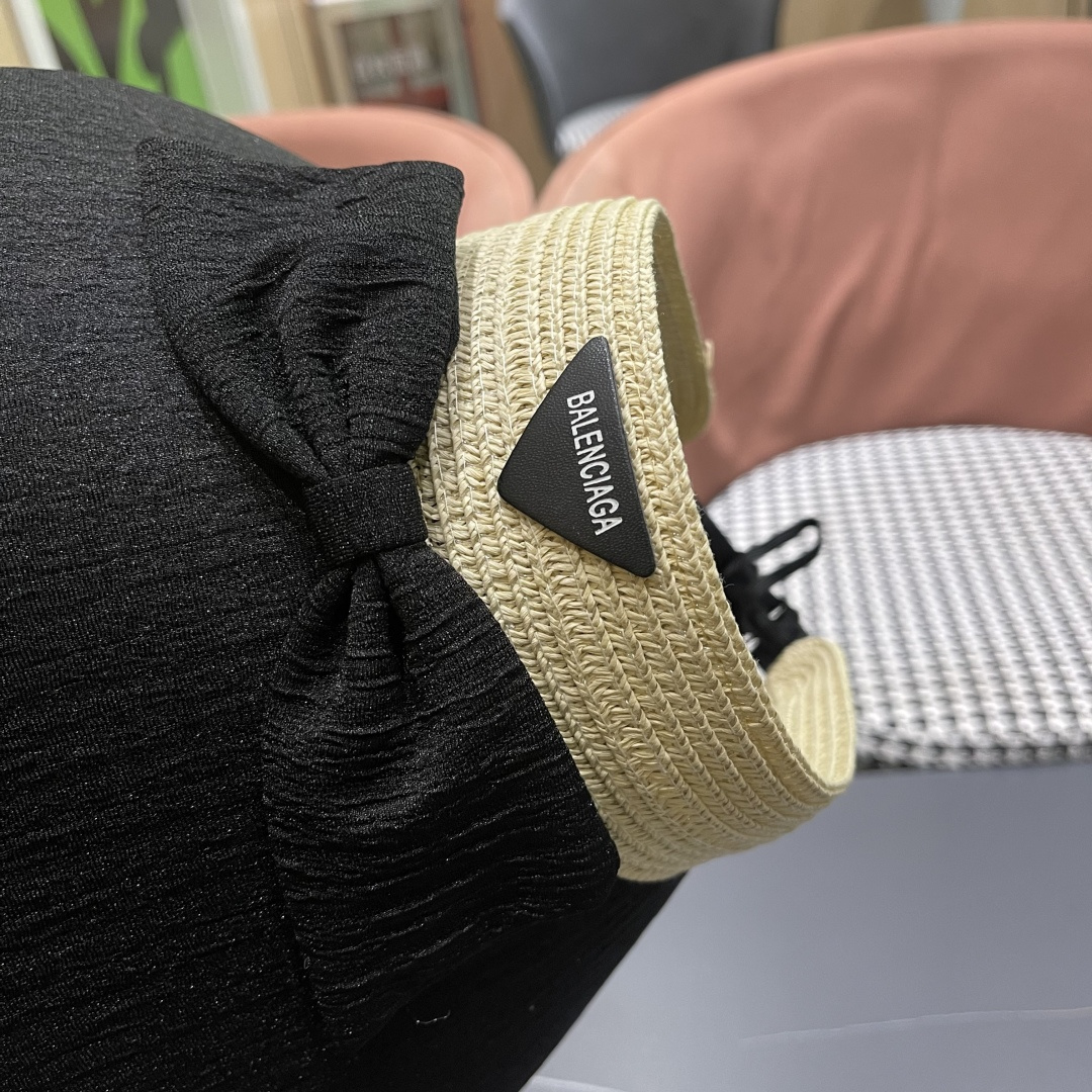  balenciaga 巴黎世家 2025新款韩版夏天蝴蝶结空顶帽版型正！夏季必入！