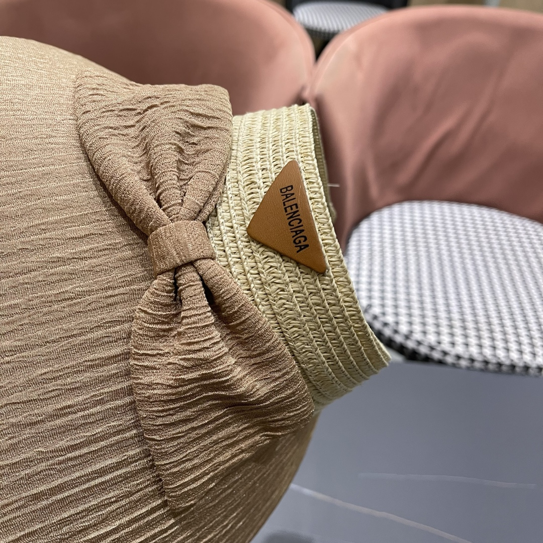  balenciaga 巴黎世家 2025新款韩版夏天蝴蝶结空顶帽版型正！夏季必入！