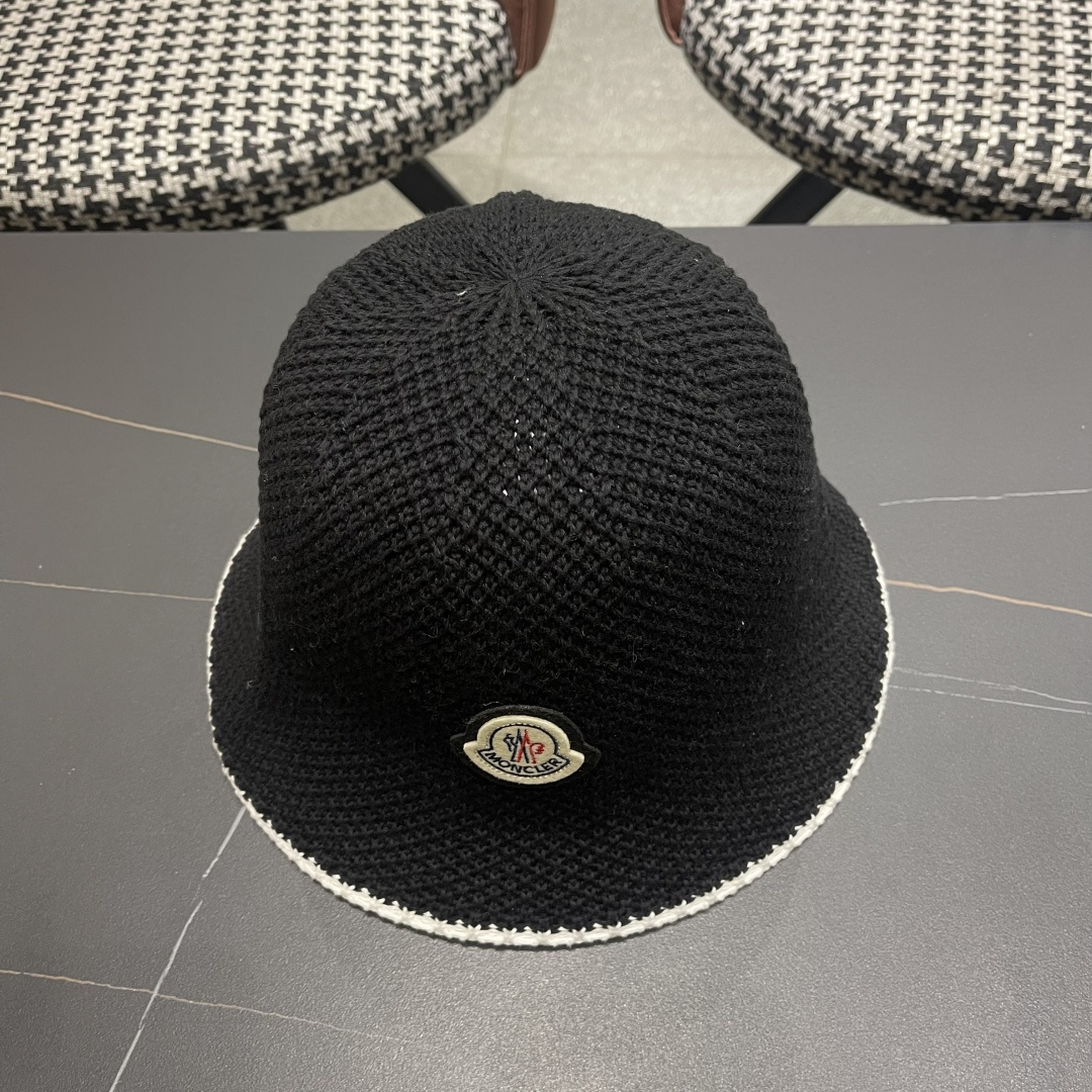 【MONCLER蒙口】拼色镂空渔夫帽子女夏季百搭透气遮阳帽日系显脸
小盆帽水桶太阳帽