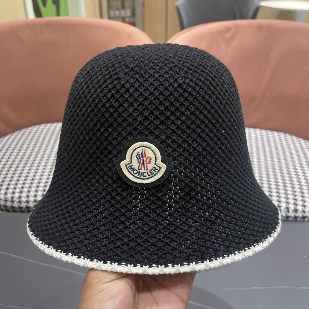【MONCLER蒙口】拼色镂空渔夫帽子女夏季百搭透气遮阳帽日系显脸
小盆帽水桶太阳帽