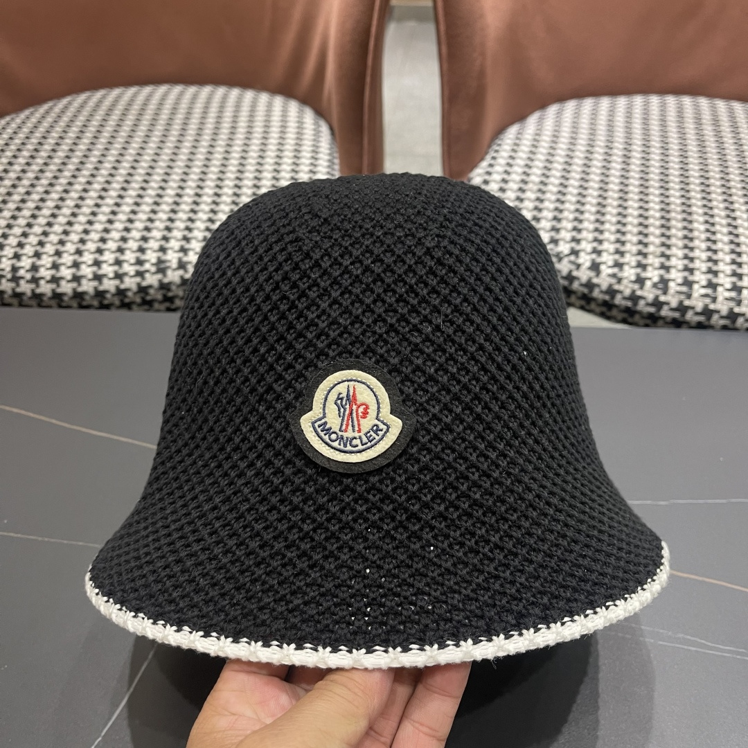 【MONCLER蒙口】拼色镂空渔夫帽子女夏季百搭透气遮阳帽日系显脸
小盆帽水桶太阳帽