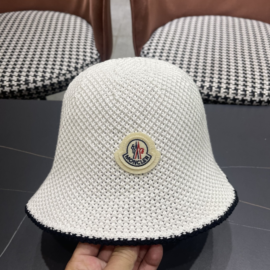 【MONCLER蒙口】拼色镂空渔夫帽子女夏季百搭透气遮阳帽日系显脸
小盆帽水桶太阳帽