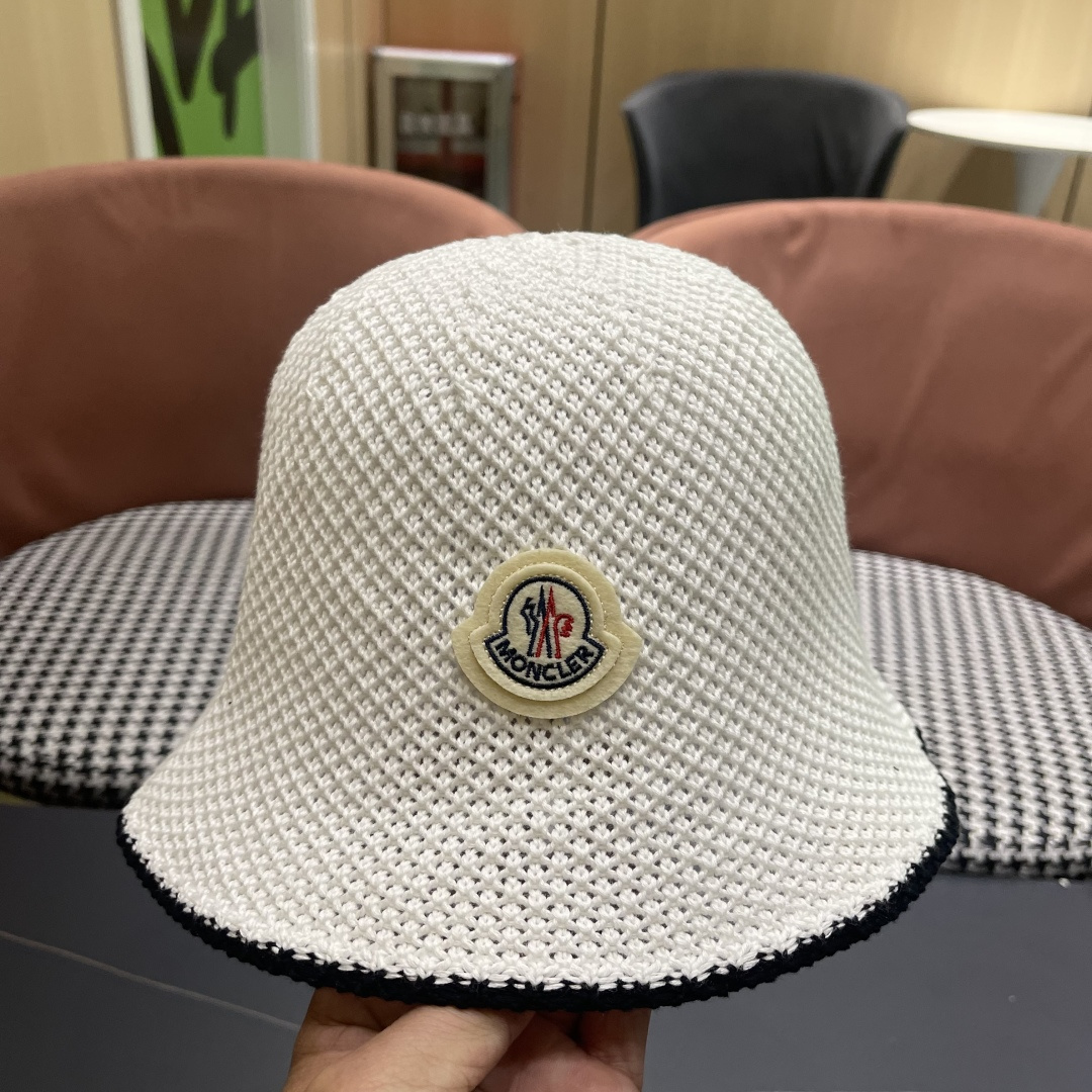 【MONCLER蒙口】拼色镂空渔夫帽子女夏季百搭透气遮阳帽日系显脸
小盆帽水桶太阳帽