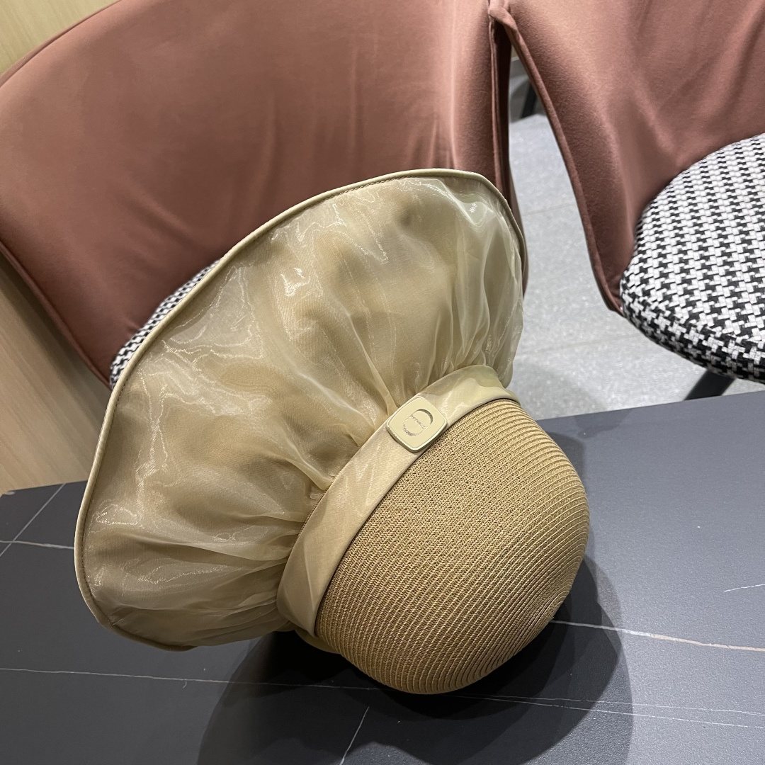 【DIOR迪奥】2025春夏新款韩版蝴蝶结简约防晒遮阳渔夫帽，🔆百搭日常款～出街必备