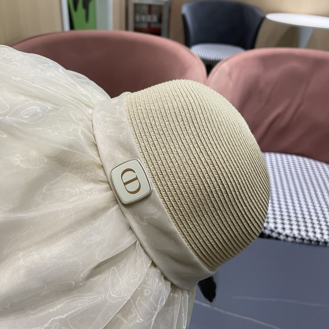 【DIOR迪奥】2025春夏新款韩版蝴蝶结简约防晒遮阳渔夫帽，🔆百搭日常款～出街必备
