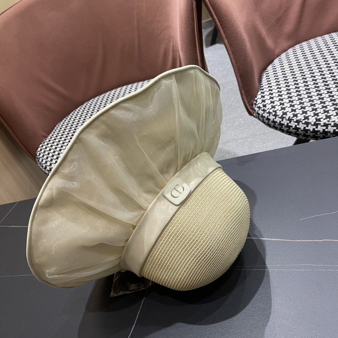 【DIOR迪奥】2025春夏新款韩版蝴蝶结简约防晒遮阳渔夫帽，🔆百搭日常款～出街必备