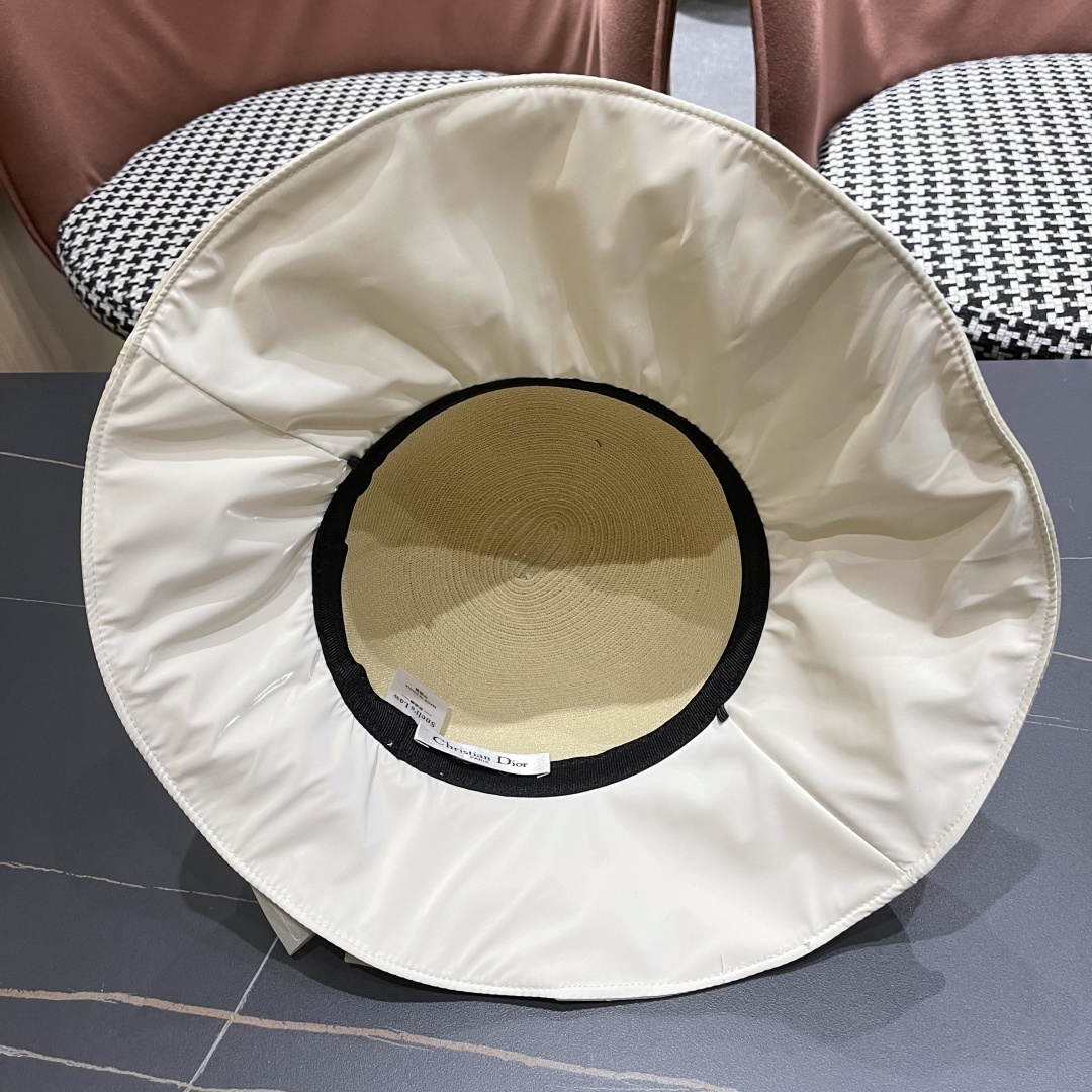 【DIOR迪奥】2025春夏新款韩版蝴蝶结简约防晒遮阳渔夫帽，🔆百搭日常款～出街必备