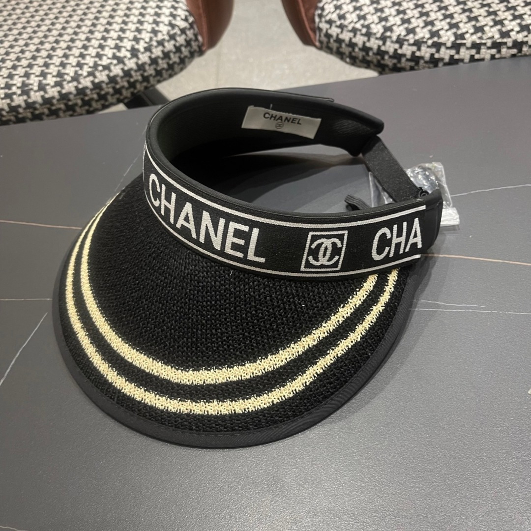  【CHANEL 香奈儿】2025新款独家款小香遮阳帽空顶帽，🔆遮阳百搭～休闲出街神器 巨防嗮！太爱了💕