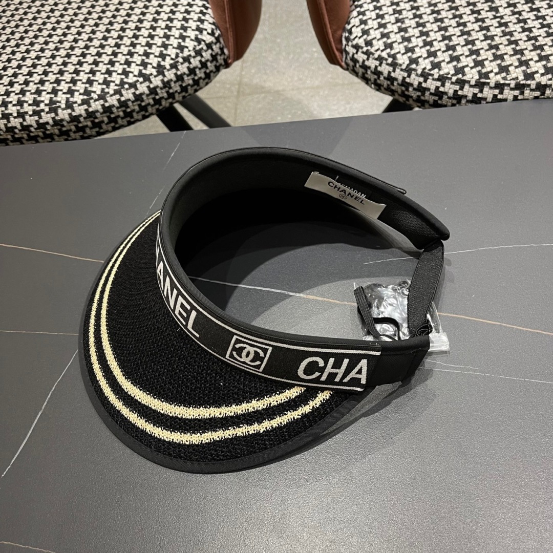  【CHANEL 香奈儿】2025新款独家款小香遮阳帽空顶帽，🔆遮阳百搭～休闲出街神器 巨防嗮！太爱了💕