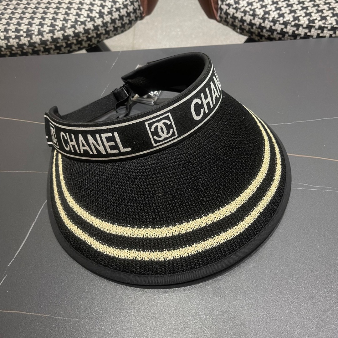  【CHANEL 香奈儿】2025新款独家款小香遮阳帽空顶帽，🔆遮阳百搭～休闲出街神器 巨防嗮！太爱了💕