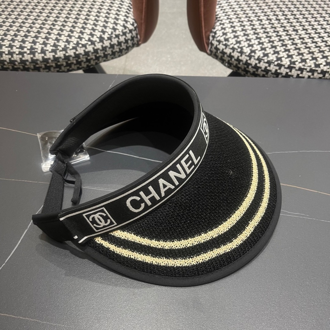  【CHANEL 香奈儿】2025新款独家款小香遮阳帽空顶帽，🔆遮阳百搭～休闲出街神器 巨防嗮！太爱了💕