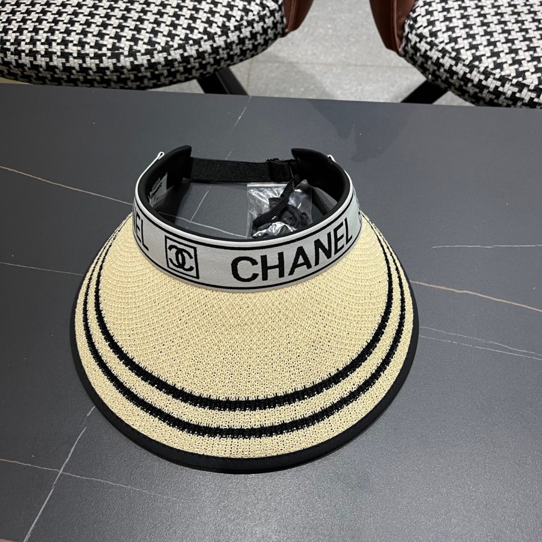  【CHANEL 香奈儿】2025新款独家款小香遮阳帽空顶帽，🔆遮阳百搭～休闲出街神器 巨防嗮！太爱了💕
