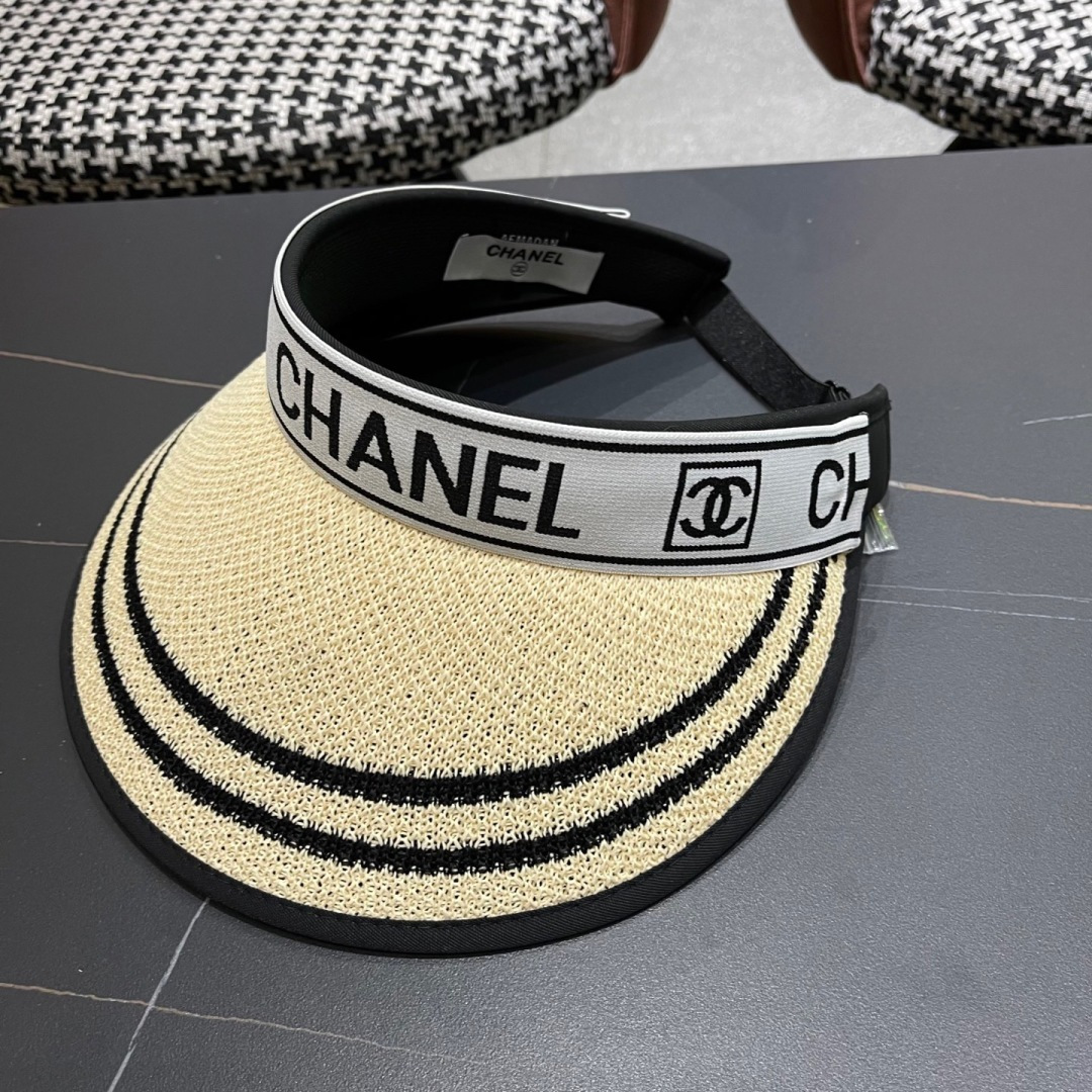  【CHANEL 香奈儿】2025新款独家款小香遮阳帽空顶帽，🔆遮阳百搭～休闲出街神器 巨防嗮！太爱了💕
