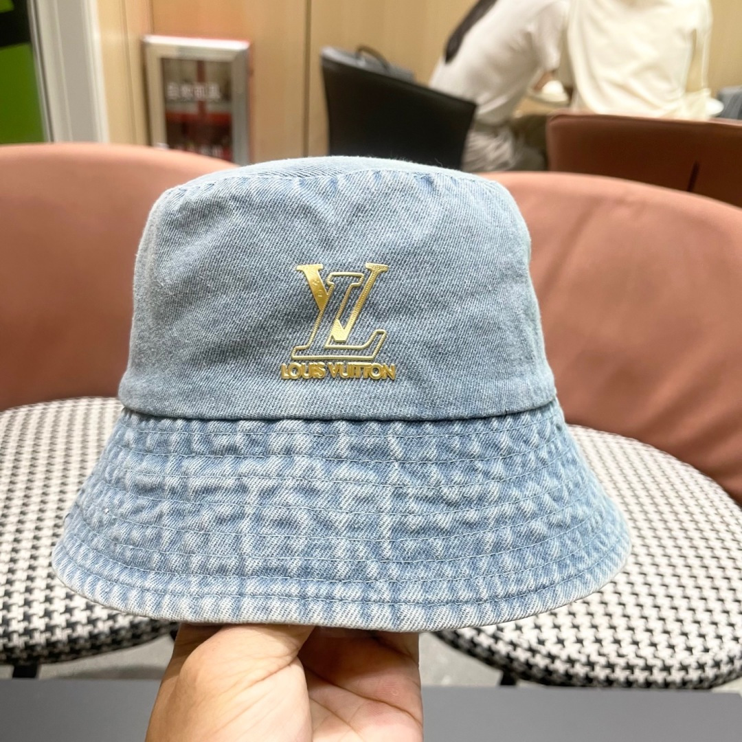  【LV路易威登】2025新款纯色牛仔男女款渔夫帽，超好搭配，闭眼入的一款